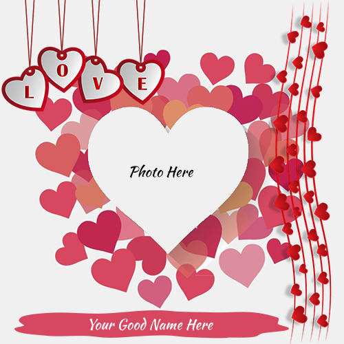 Love Heart Photo Frame With Name Love Heart Photo Frame With Name