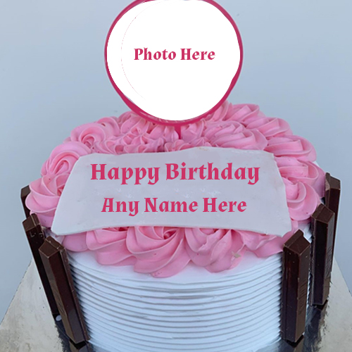 Photo Frame Birthday Cake With Name Photo Frame Birthday Cake With Name