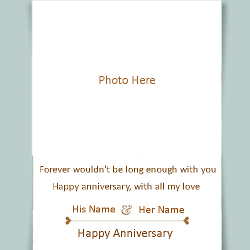 Anniversary Card With Photo And Name Generator Anniversary Card With Photo And Name Generator