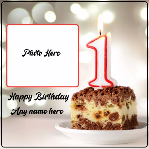 1st Birthday Cake With Name And Photo Editor Online But you can always make them happy and feel special by sharing a beautiful happy birthday cake. makephotoframes