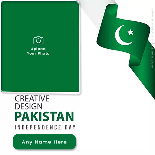 Pakistan Independence Day Photo Card With Name Editing Online