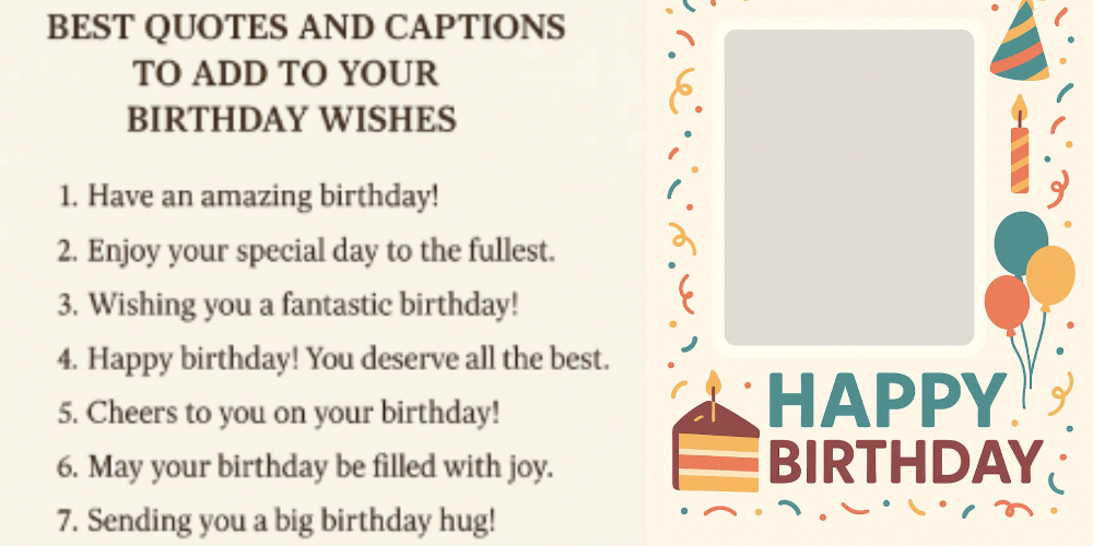 Best Quotes and Captions to Add to Your Birthday Wishes Photo Frame