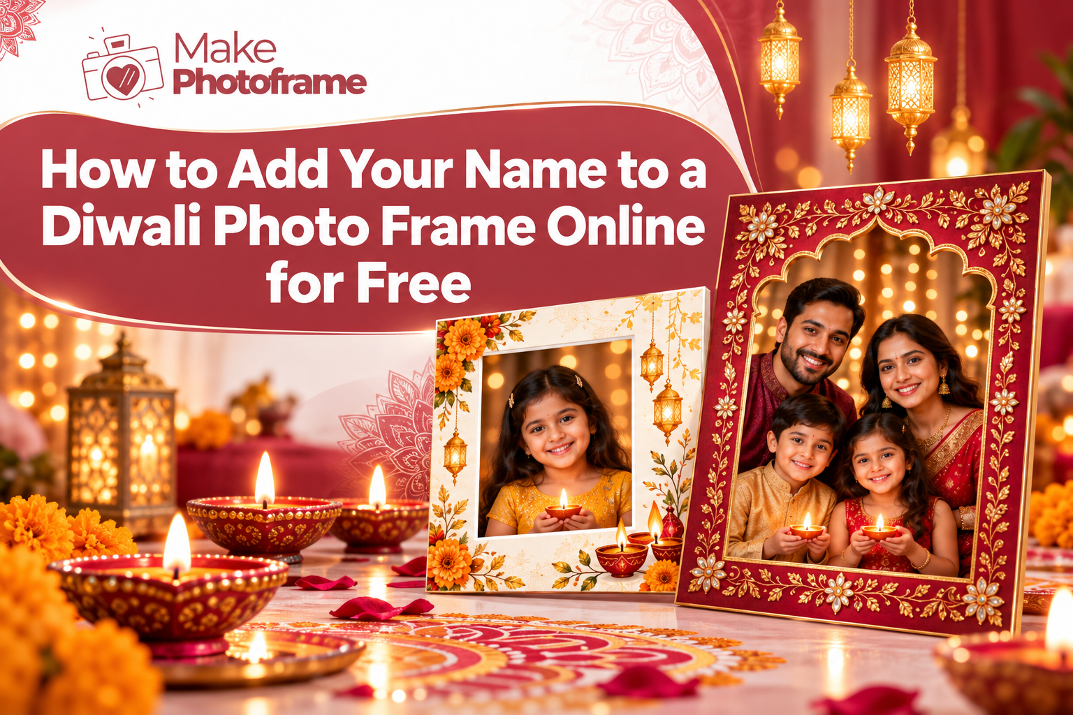 How to Add Your Name to a Diwali Photo Frame Online for Free