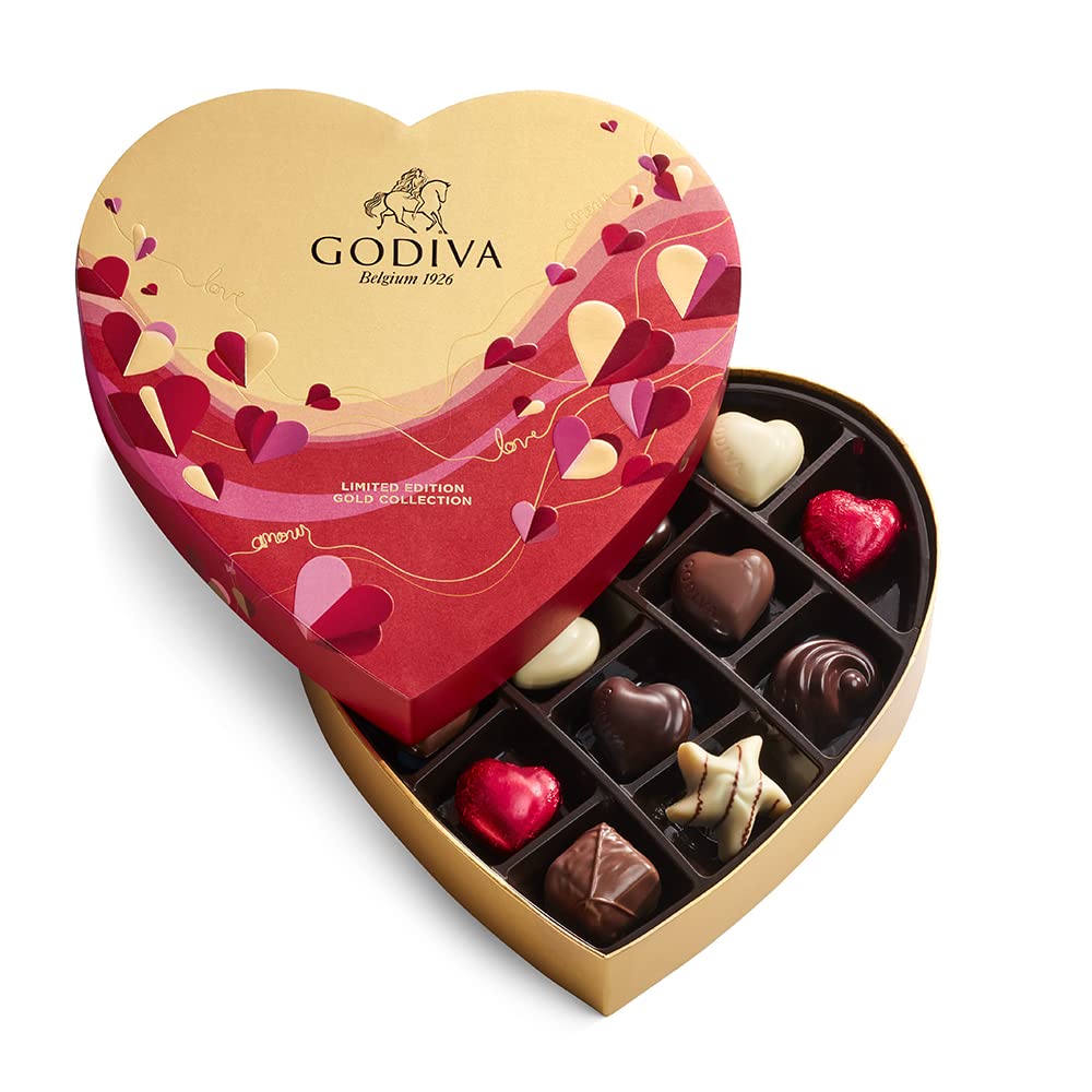 Valentine’s Day Heart White And Dark Chocolate Gift Box For Women Or Men
