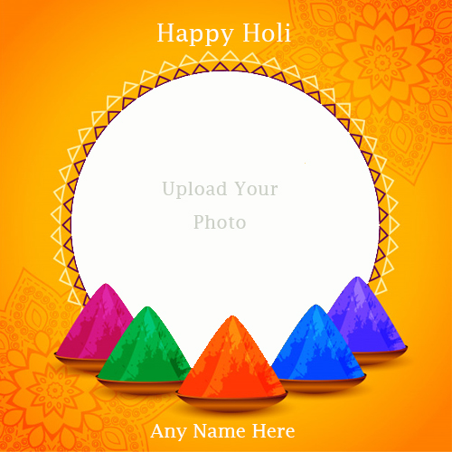 Write a Name On Holi Wallpaper With My Photo