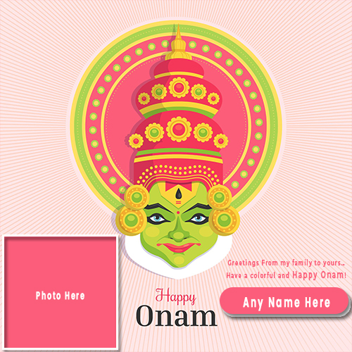 Happy Onam 2025 Festival Photo Frames With Name