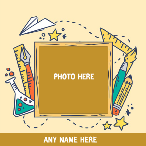 Write Name On Happy Teachers Day 2025 Photo Frames Online