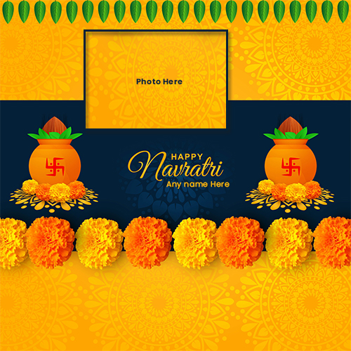 Write Name On Navratri 2025 Photo Frame Editing