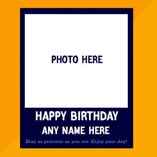 Birthday Card With Name And Photo Edit