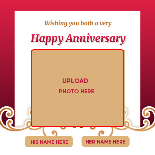 Happy Wedding Anniversary With Photo Edit