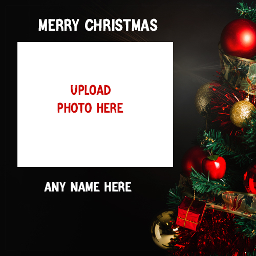 Merry Christmas 2026 Photo Frame With Name