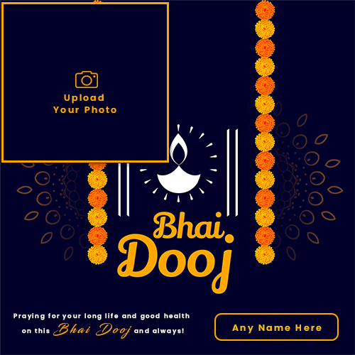 Happy Bhai Dooj Card Photo With Name