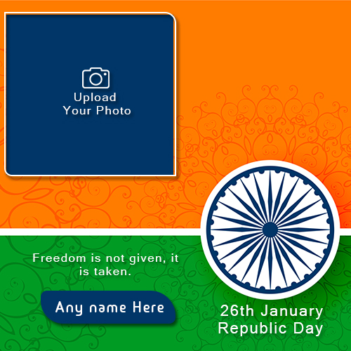 Make Name On 26 January Republic Day Photo Frame Editing