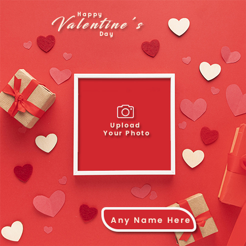 Make Name On Happy Valentine Day 2025 Photo Frame