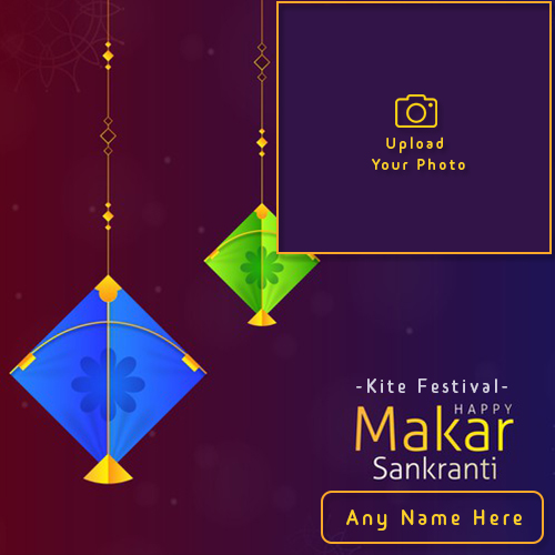 Write Name On Kite Festival Makar Sankranti 2025 Photo