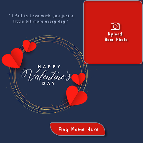 Make Name on Happy Valentines Day Couple Frame Pictures