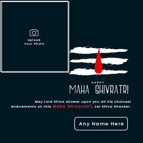 Write Name On Maha Shivratri 2025 Photo Frame