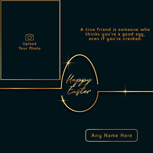 Happy Easter Day 2025 Frame With Name Online