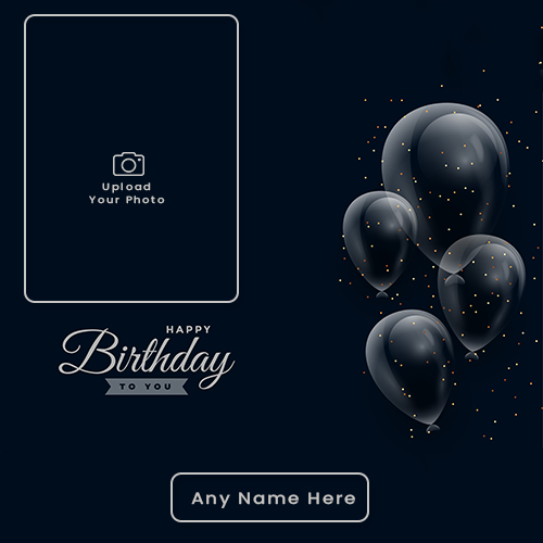 Edit Name And Photo Birthday Card Balloon