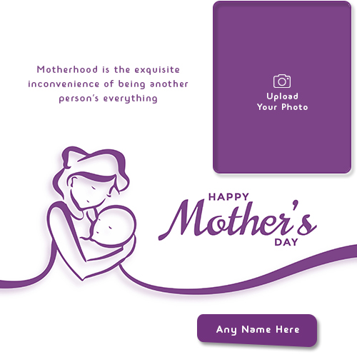 Mothers Day 2025 Wishes Photo Frame With Name