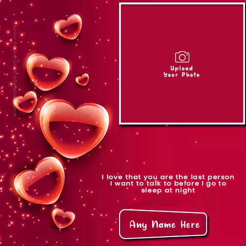 Create Heart Love Photo Frame With Name Editor
