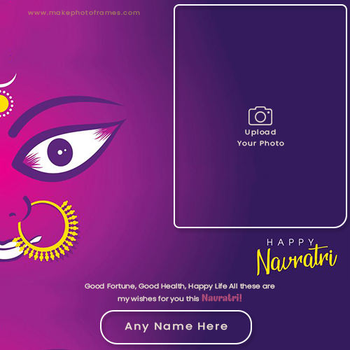 Navratri 2025 Card With Name And Photo Editor Online Free