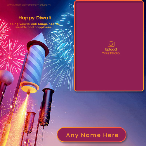 Diwali 2025 Crackers Photo Frame Editor With Your Name