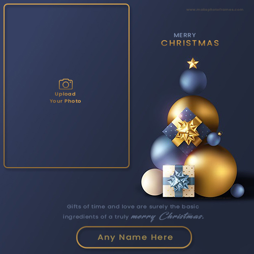 Merry Christmas 2026 Frame For Picture With Name