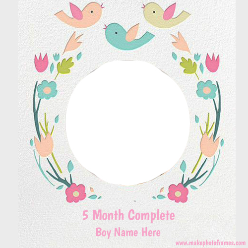 5 Month Complete Baby Photo Frame With Name