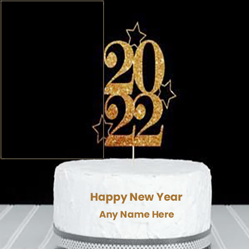 Write Name On Happy New Year 2025 Cake Photo