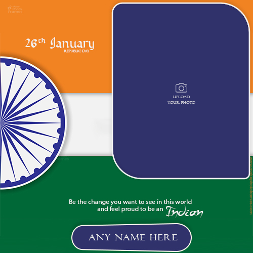 26 January 2025 Flag Image With Name And Photo