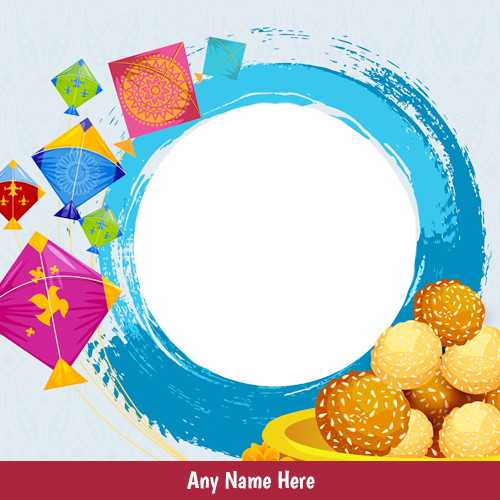 Photo Frame Kite Festival Makar Sankranti 2025 With Name