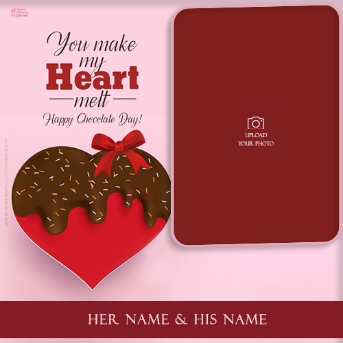 Love Shape Chocolate Day 2025 Photo Frame Online Editing