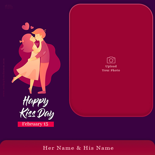 Happy Valentine Kiss Day 2025 Image With Name And Photo