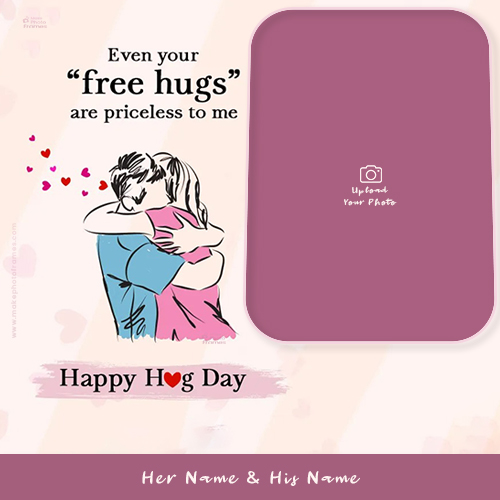 Happy Valentine Hug Day 2025 Photo Edit