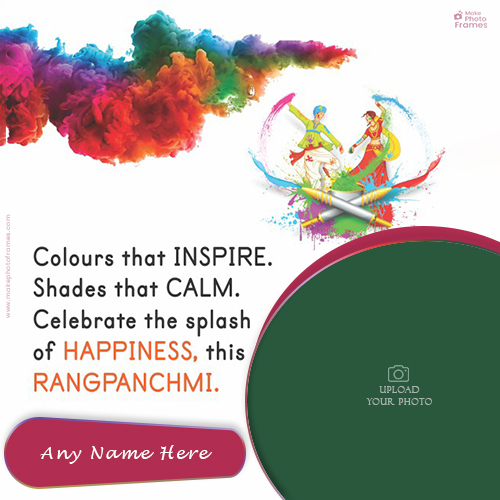 Rang Panchami 2025 Card Images With Name And Photo Editor