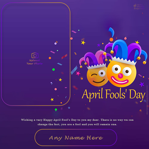 April Fool 2025 Whatsapp Profile Picture Frame With Name
