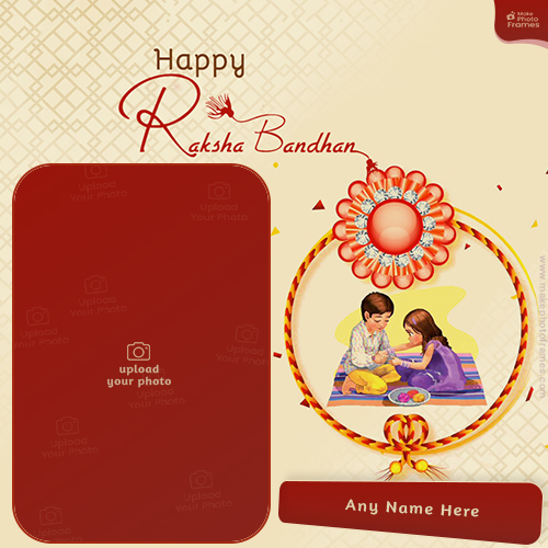 Create Name On Happy Rakha Bandhan Rakhi 2025 Photo