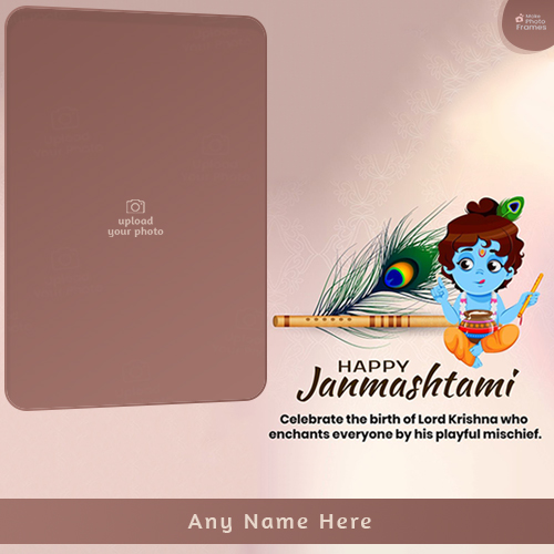 Happy Janmashtami 2025 Card Photo With Name Edit