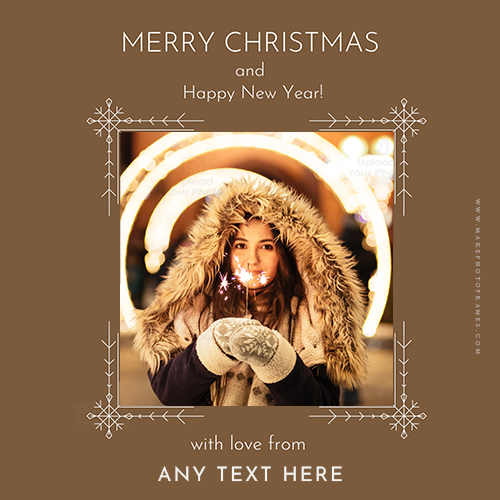 Christmas And New Year Wishes 2025 Pictures Frame With Name