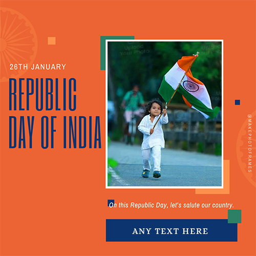 Photo Frame 26 January 2025 Republic Day With Name