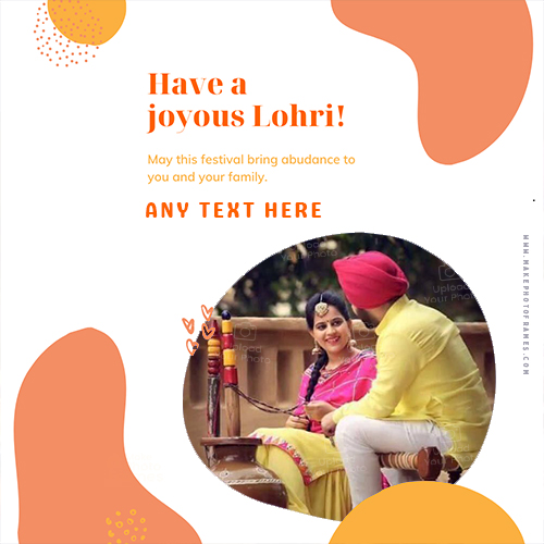 Happy Lohri 2025 Card With Name And Photo Edit