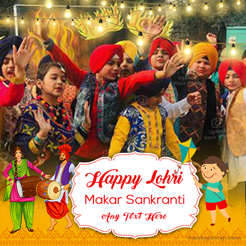 Lohri And Makar Sankranti 2025 Card Photo With Name Edit