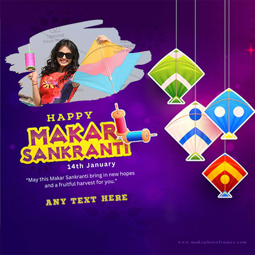 14th January 2025 Makar Sankranti Uttarayan Photo Frame Online