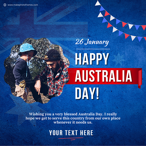 Add Your Photo On The Australia Day 2025 Pictures Frame
