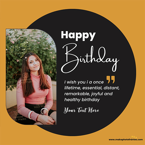 Add A Personal Touch To Your Birthday Card With Name And Photo