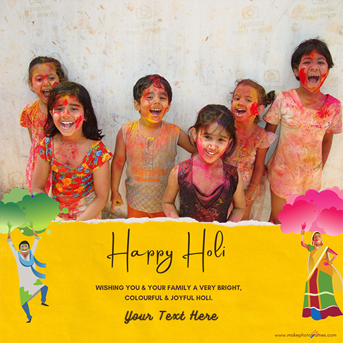 Create Personalized Holi 2025 Photo Frames With Name