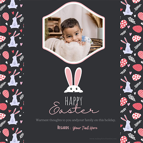 Happy Easter Day 2025 Wishes Greeting Photo With Name Edit