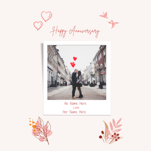 Wedding Anniversary Photo Editing With Name