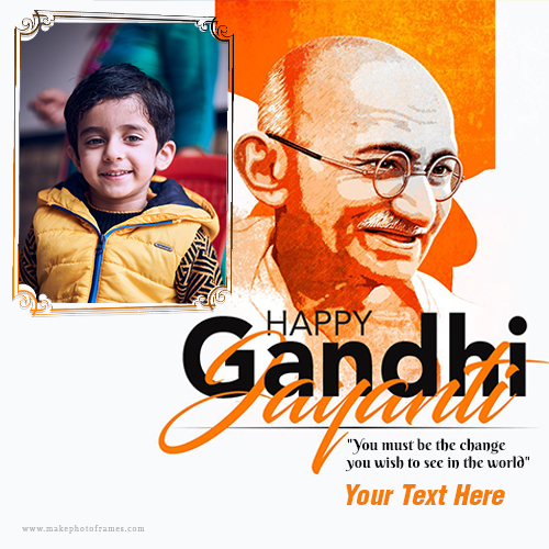 Mahatma Gandhi Jayanti 2025 Photo Status Download With Name
